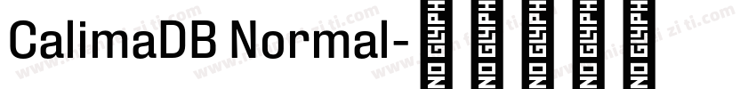 CalimaDB Normal字体转换